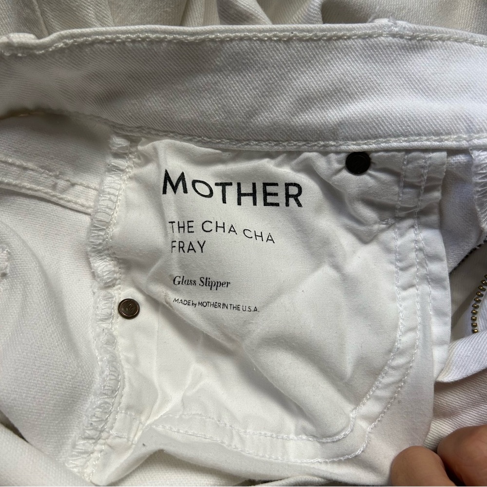 Mother White Flare Jeans The Cha Cha Fray Glass Slipper Bell Bottom Denim 26 - Picture 9 of 14